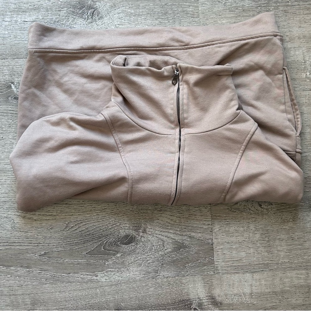 Wilo Taupe Zip-Up Jacket